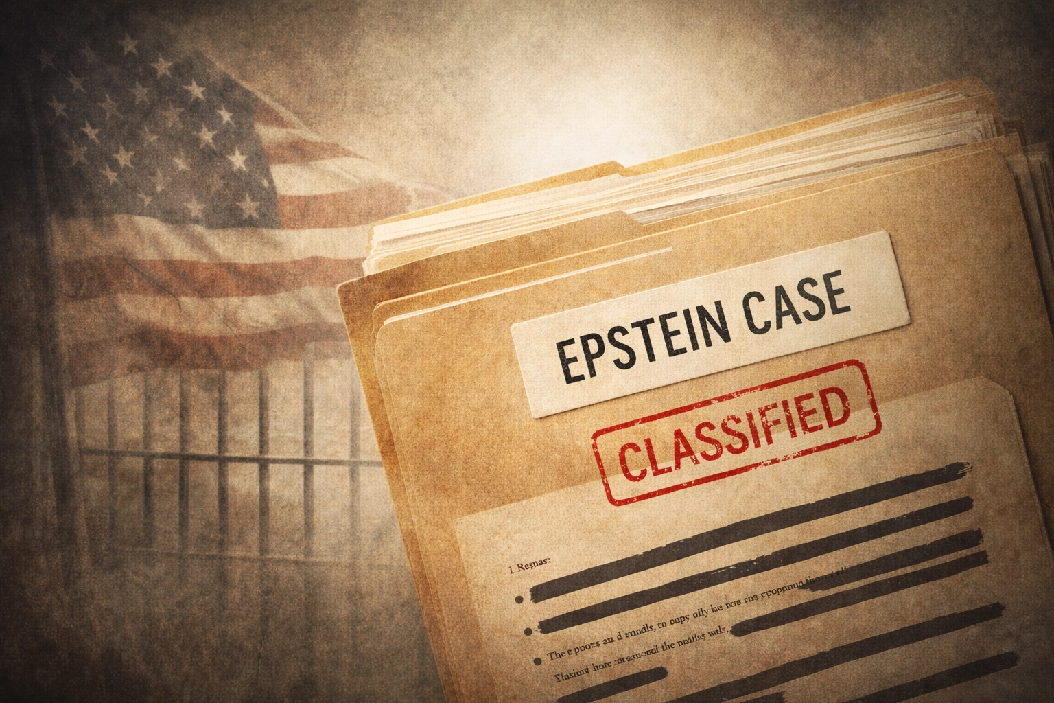 Abstract imagery symbolizing secrecy and restricted access to records related to the Jeffrey Epstein case.